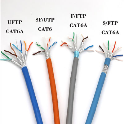 Ftp dobro UTP da tela 4pair 23AWG 550Mhz RJ45 Cat6A LAN Cable