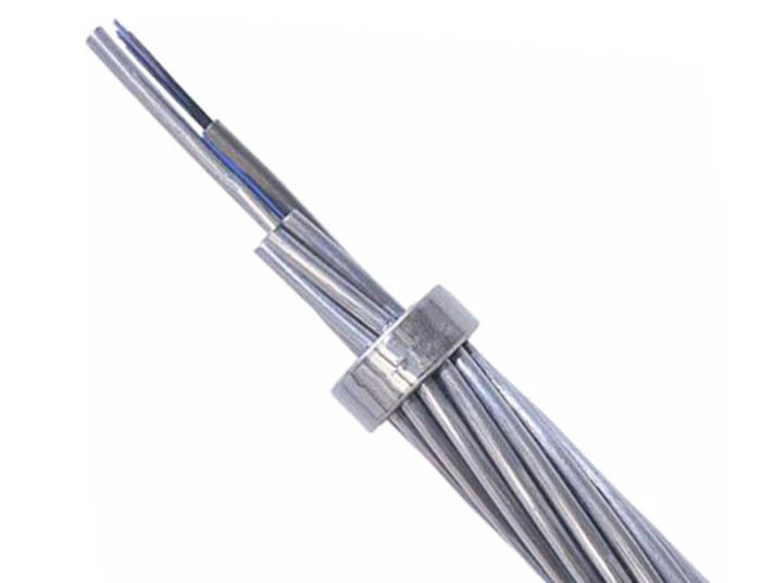Cabo de energia óptica OPGW Fibra óptica 4-48 Núcleo 100 Seção transversal Cable óptico de cabo de terra exterior composto