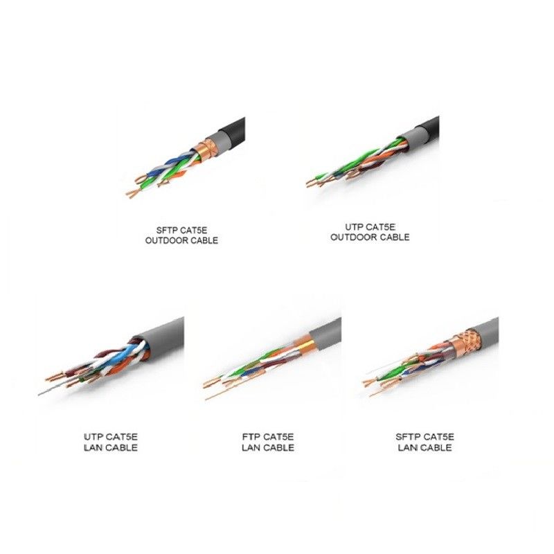 Cable de rede de 300V Categoria 5e Condutor de cobre / CCA com 1000Mbps