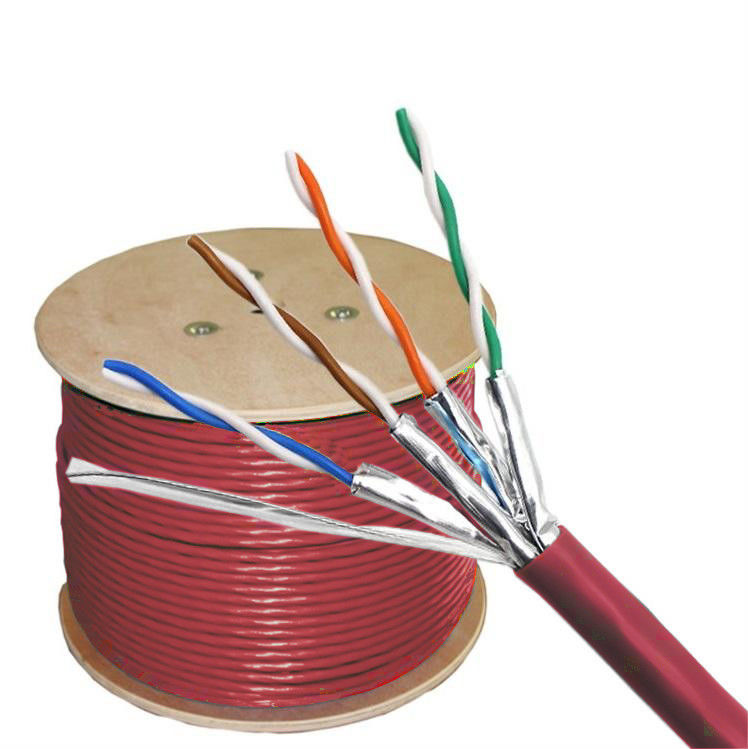 Cable blindado de condução de cobre puro Cat 6a 1000ft para redes domésticas e de escritório