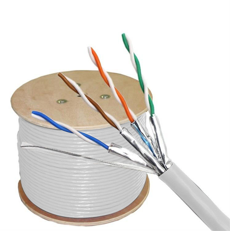 Cable Ethernet de condução de cobre puro Cat 6A para desempenho com material isolante HDPE