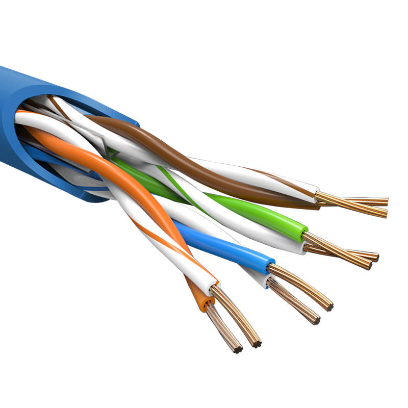 O conector RJ45 Cat6 interno personalizado da cor remenda o cobre do revestimento de PVC de cabo
