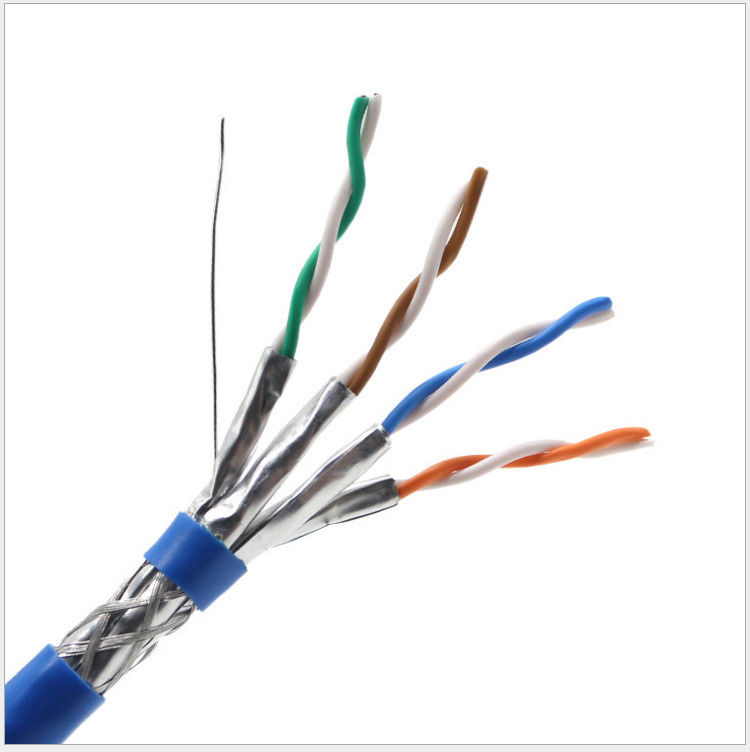 23awg protegido 305m 0.58mm CAT7 de cobre desencapado LAN Cable, cabo da rede do gato 7