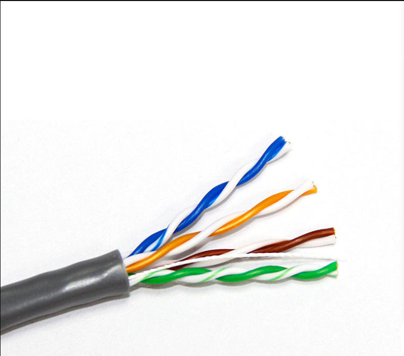 24AWG 4 do PE pares do CU CCA Cat5e LAN Cable For Computer do revestimento de PVC