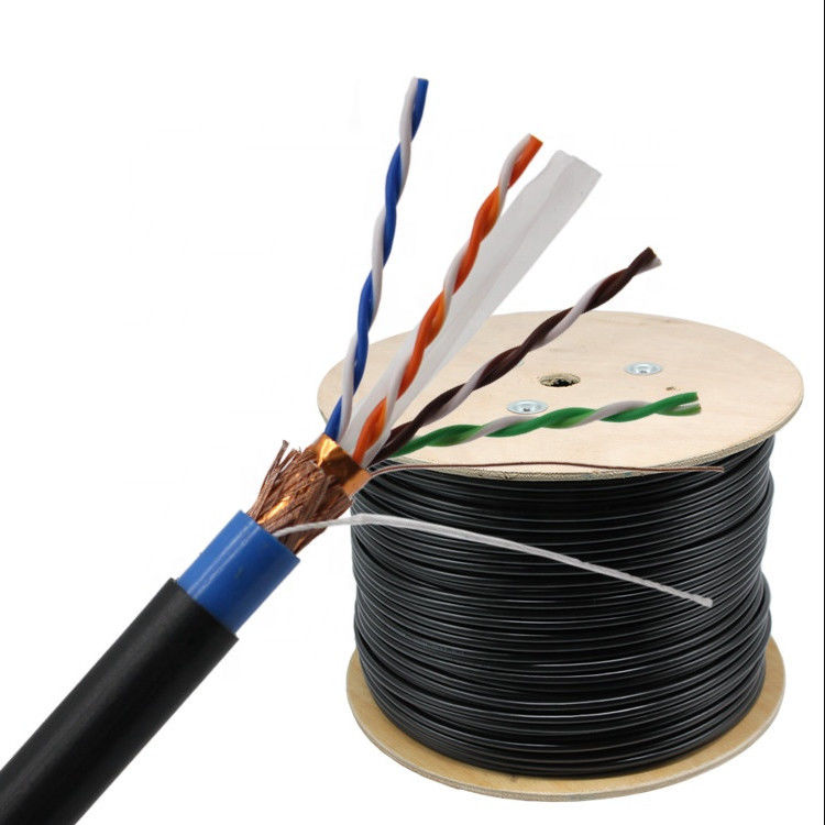 o twisted pair SFTP Cat6 do PVC 4P de 305M protegeu o cabo ethernet, cabo do PVC de SFTP Cat6