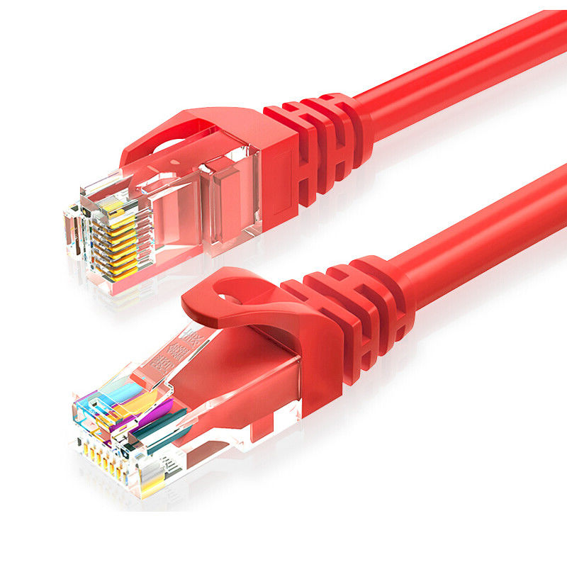 O ouro chapeou o conector UTP porque cabo de remendo do CCA Cat5e para o jogo