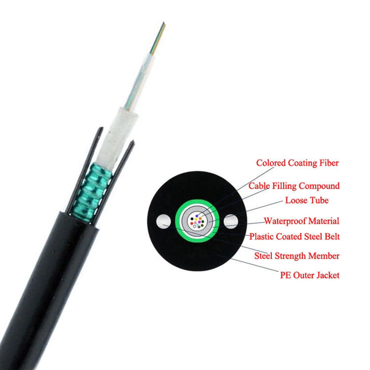 GYXTW 9 cabo de fibra ótica do único modo 125 OS2, cabo da rede da fibra para a antena