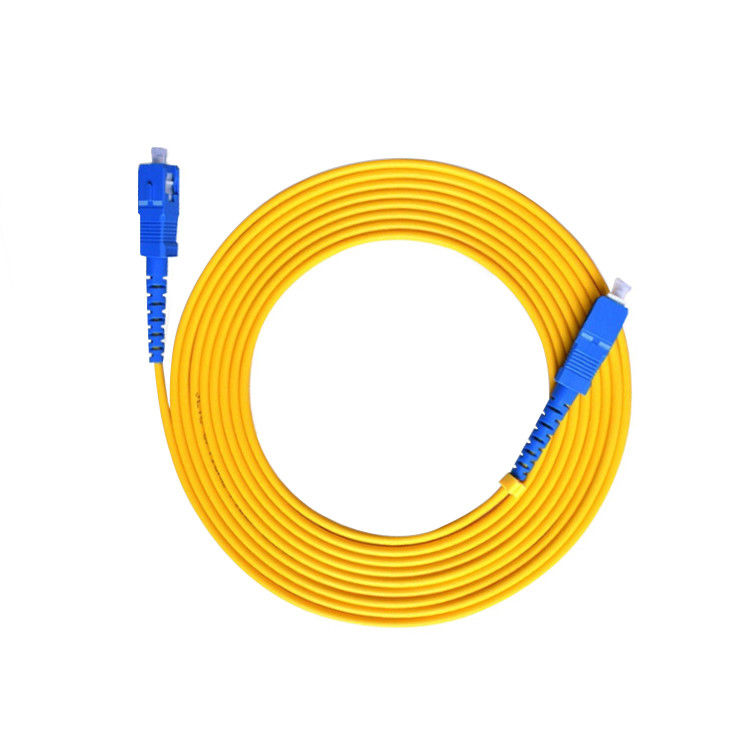 Cabo de remendo frente e verso simples da fibra ótica da manutenção programada milímetro FC-SC em de transmissão de dados