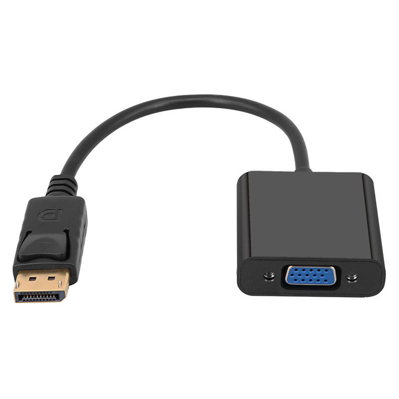 porto masculino da exposição do raio 1080p a VGA fêmea Displayport ao cabo do monitor de VGA