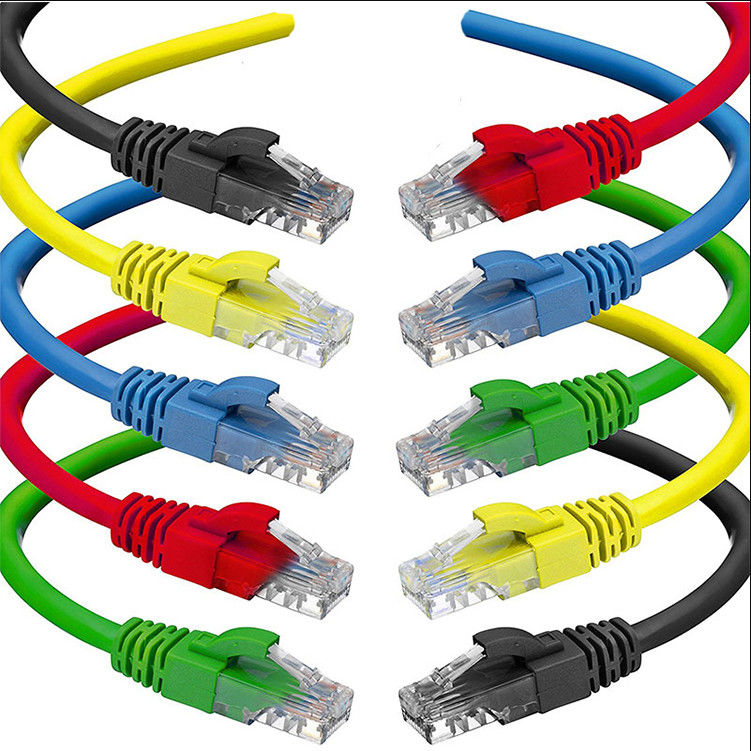 Cabo de remendo interno do ftp Cat5e de UTP do revestimento de PVC do conector RJ45, cabo ethernet dos 10m Cat5e