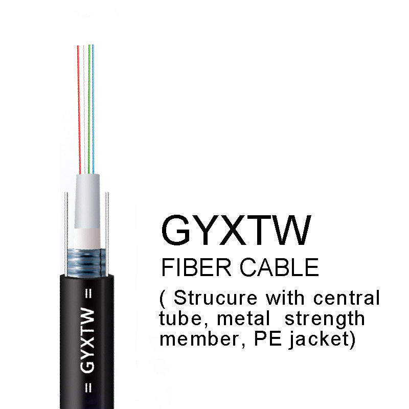 GYXTW 2 4 cabo de fibra ótica de 6 núcleos com estrutura central do tubo