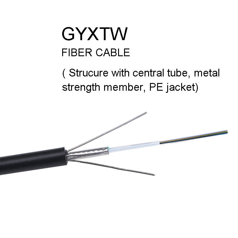 GYXTW 2 4 cabo de fibra ótica de 6 núcleos com estrutura central do tubo