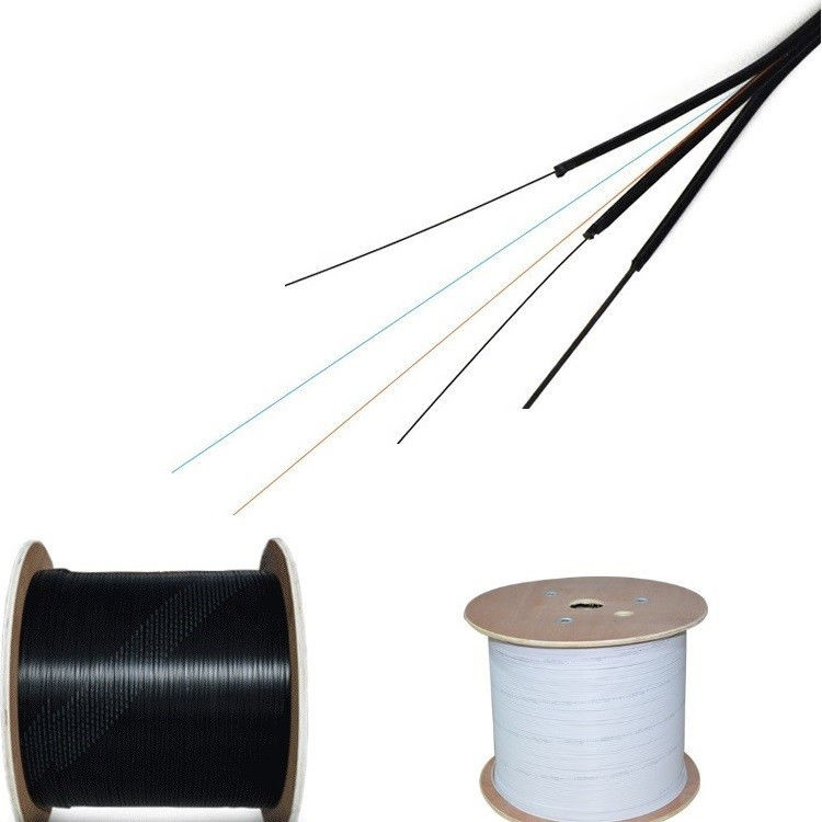 Cabo pendente FTTH GJYXCH da fibra ótica do fio de aço do apoio do auto de 2 núcleos
