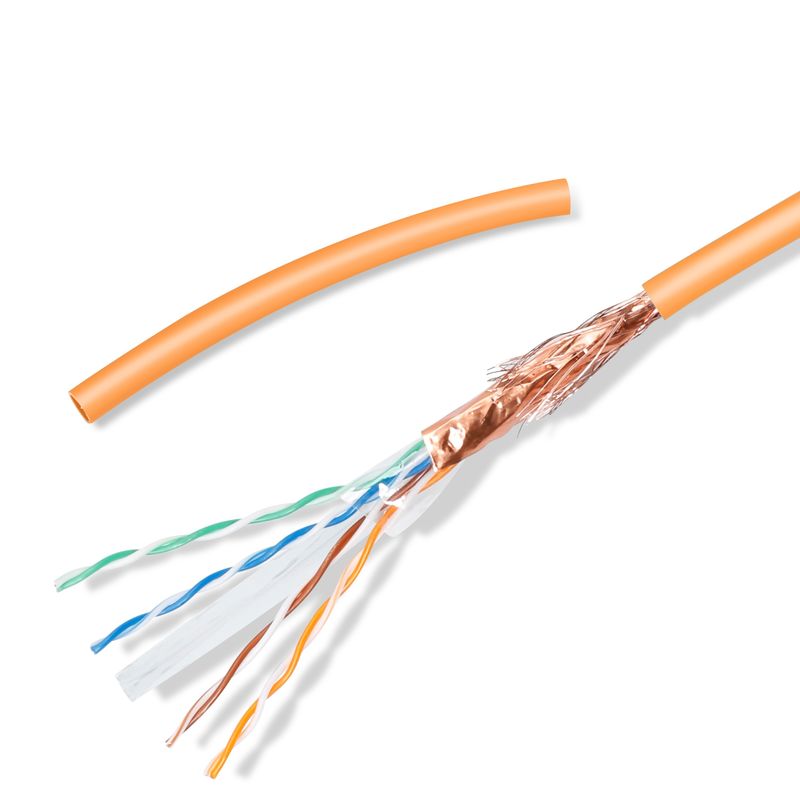 Cat6 alaranjados Lan Cable 4 emparelham a caixa desencapada do cobre ou de tração do CCA 1000ft