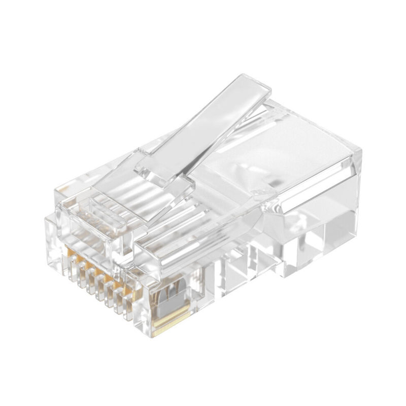 Homem UTP Toolless Unshielded Crystal Head Modular Plug do conector dos ethernet Cat5 Cat6 8P8C RJ45