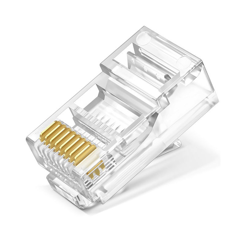 Homem UTP Toolless Unshielded Crystal Head Modular Plug do conector dos ethernet Cat5 Cat6 8P8C RJ45