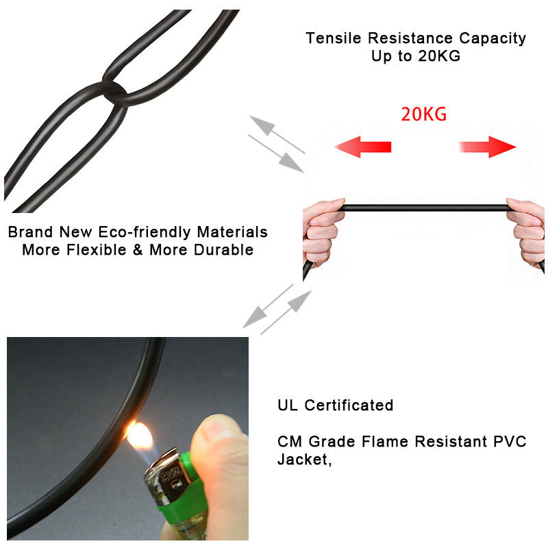 Rede de cobre pura Lan Patch Cord de 1 gigabit RJ45 8 condutores