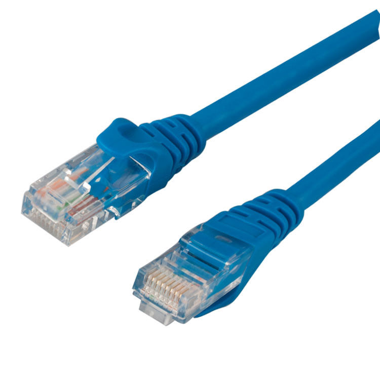 Cabo do cabo de remendo do conector da rede RJ45 de UTP Cat5 para a telecomunicação
